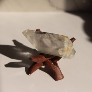Mt. Ida Self-Healed Quartz Point with a Rainbow