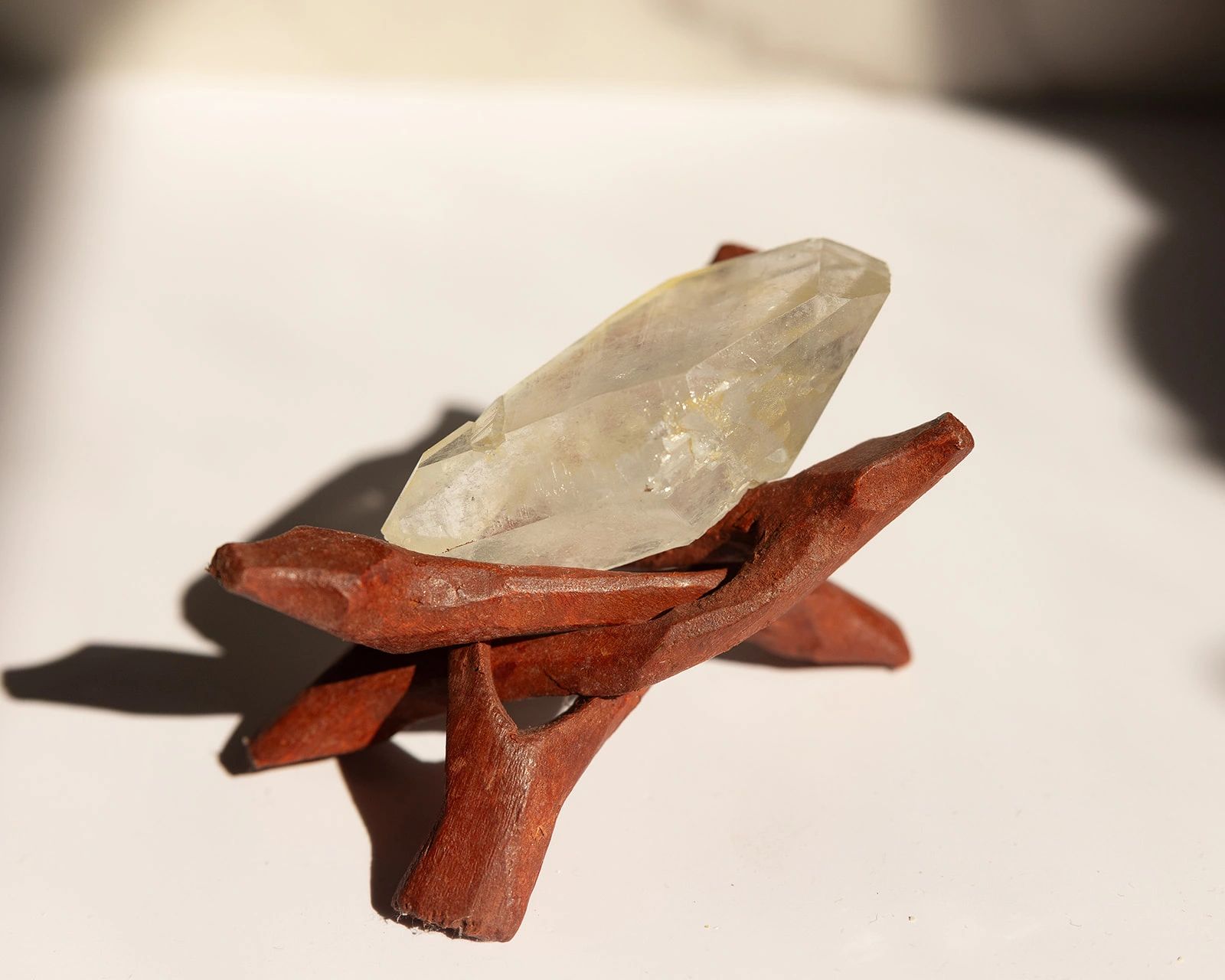 Mt. Ida Double Terminated Quartz with Chisel Tip & Goethite Shadow