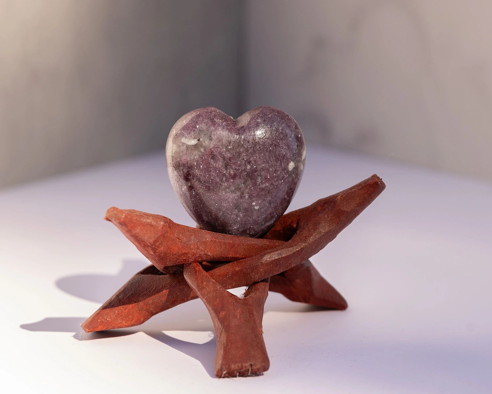 Lepidolite Heart
