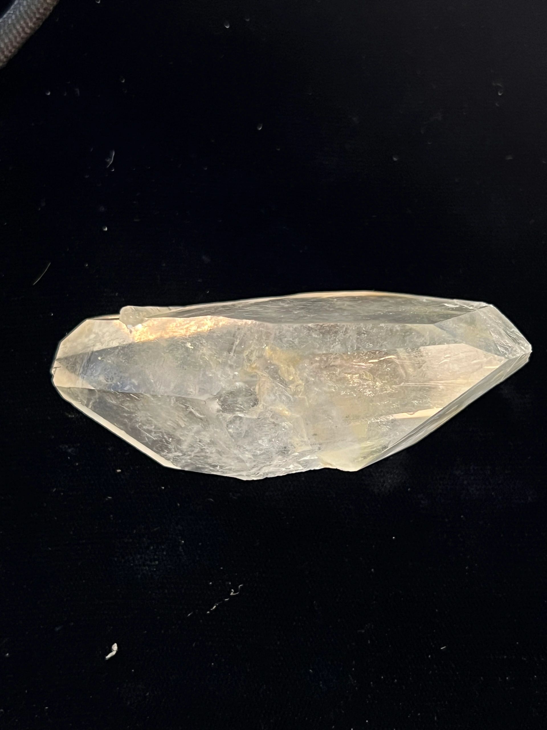 Mt. Ida Double Terminated Quartz with Chisel Tip & Goethite Shadow - Image 4