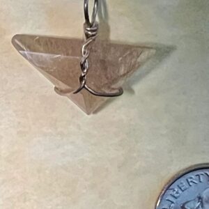 Golden Rutile Quartz Pendant, Silver Wrap 2