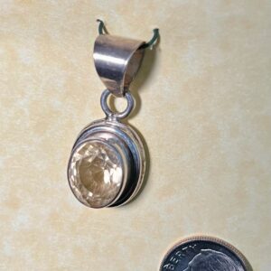 Citrine Pendant, set in Silver