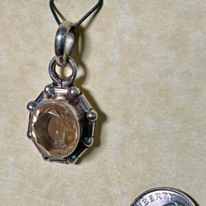 Citrine Pendant, set in Silver 3