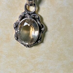 Citrine Pendant, set in Silver 4