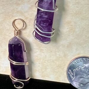 Amethyst Pendant, Gold Wrap
