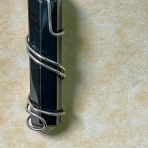 Hematite Pendant, Silver Wrap 2